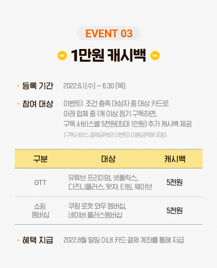 EVENT 03 1만원 캐시백